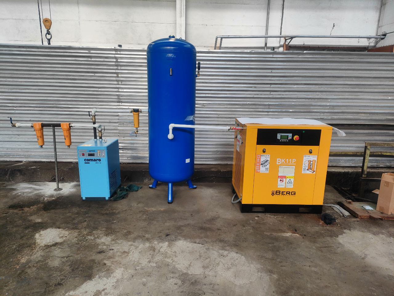 Винтовой компрессор Berg ВК-11Р 15 бар для Котласского электромеханического завода